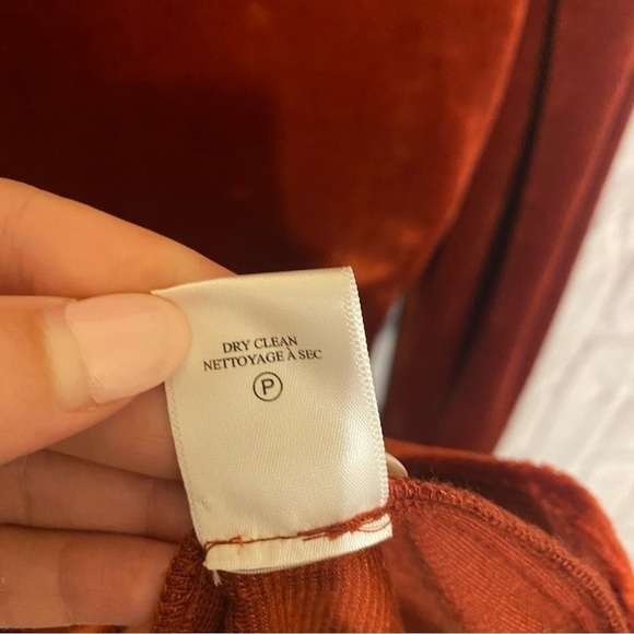A.l.c. Marcel Ruched Velvet Mini Dress in Sumac Rust Burnt Orange 12 - Picture 11 of 15